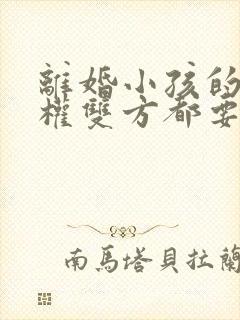 离婚小孩的抚养权双方都要怎么办