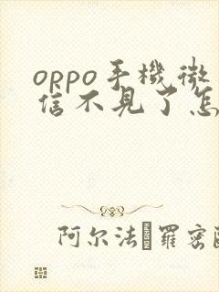 oppo手机微信不见了怎么恢复到桌面