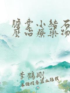 胆囊小结石该怎么治疗药物好