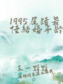 1995属猪最佳结婚年龄