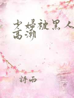 少妇被黑人肉到高潮