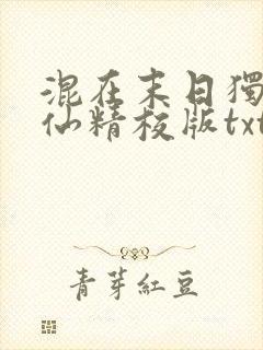 混在末日独自成仙精校版txt