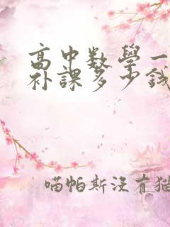 高中数学一对一补课多少钱