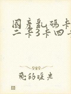 国产乱码卡1卡二卡3卡四卡