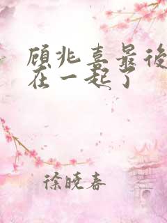 顾兆喜最后和谁在一起了