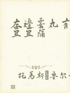 左边睾丸有个硬豆豆痛