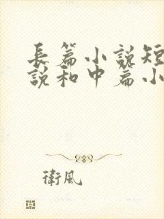 长篇小说短篇小说和中篇小说
