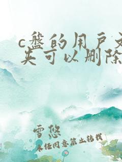 c盘的用户文件夹可以删除吗