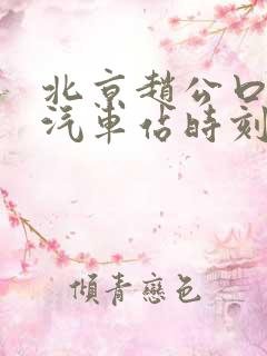 北京赵公口长途汽车站时刻表查询