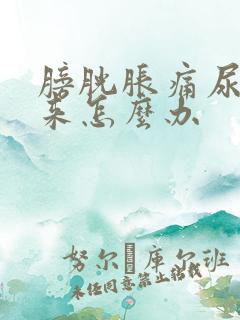 膀胱胀痛尿不出来怎么办