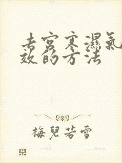 去宫寒湿气最有效的方法