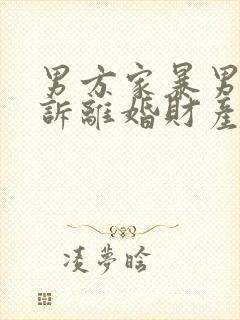 男方家暴男方起诉离婚财产分割