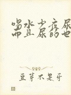 喝水少夜尿频繁而且尿的也多