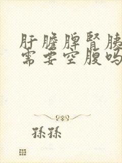 肝胆脾肾胰b超需要空腹吗