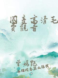 国产高清毛片免费观看