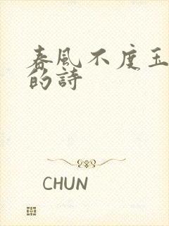 春风不度玉门关的诗