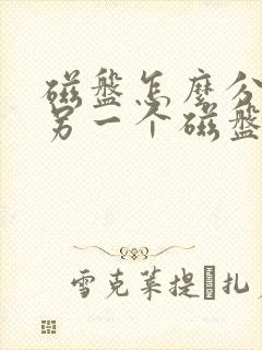 磁盘怎么分配给另一个磁盘