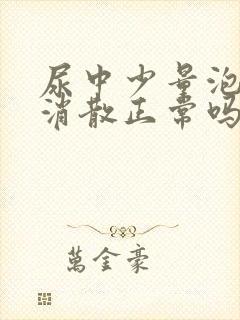 尿中少量泡沫不消散正常吗