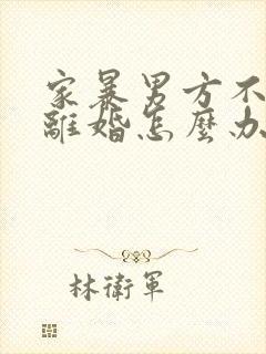 家暴男方不同意离婚怎么办