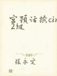 宫颈活检cin 2级