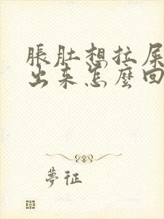 胀肚想拉屎拉不出来怎么回事