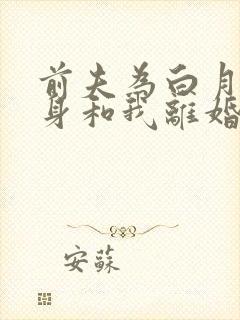 前夫为白月光守身和我离婚短剧免费观看