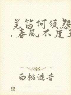 羌笛何须怨杨柳, 春风不度玉门关