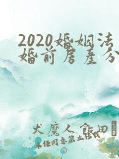 2020婚姻法婚前房产分割
