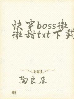 快穿boss微微甜txt下载