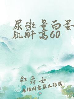 尿微量白蛋白/肌酐高60