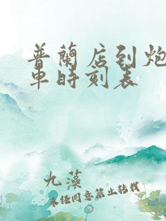 普兰店到炮台客车时刻表