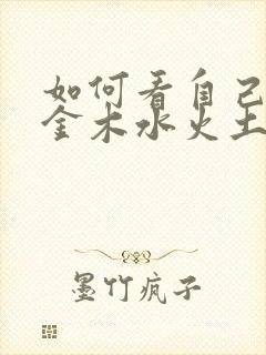 如何看自己属性金木水火土