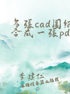 多张cad图纸合成一张pdf