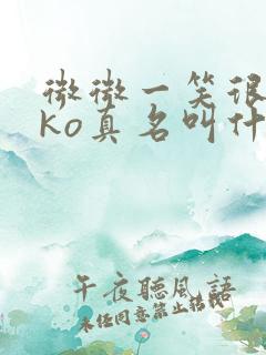微微一笑很倾城ko真名叫什么