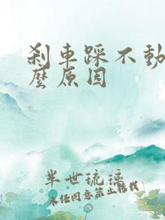 刹车踩不动是什么原因