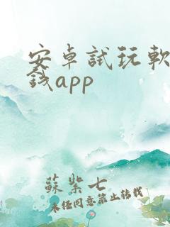 安卓试玩软件赚钱app