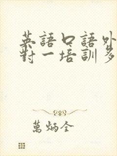 英语口语外教一对一培训多少钱