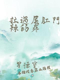 拉过屎肛门火辣辣的疼