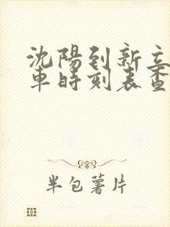 沈阳到新立屯客车时刻表查询