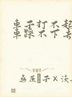 车子打不起火刹车踩不下去是怎么回事