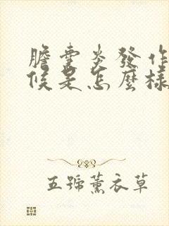 胆囊炎发作的时候是怎么样的症状