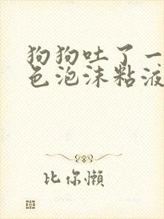 狗狗吐了一滩白色泡沫粘液应该咋办