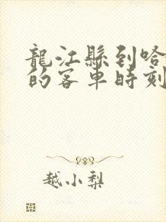 龙江县到哈尔滨的客车时刻表