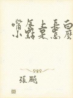 嘴唇上长白色的小点是怎么回事