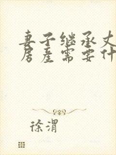 妻子继承丈夫的房产需要什么手续