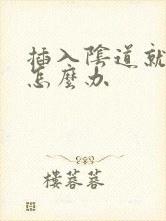 插入阴道就射精怎么办