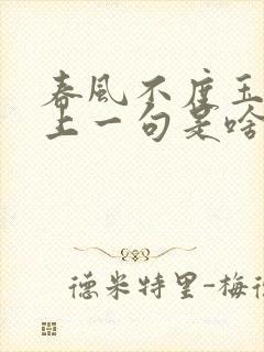 春风不度玉门关上一句是啥