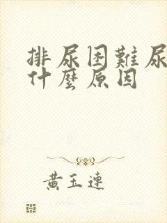 排尿困难尿频是什么原因