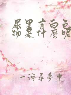 尿里有白色沉淀物是什么呢