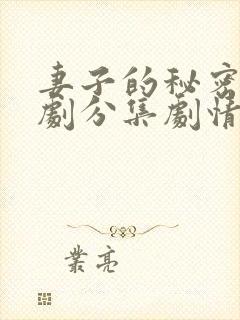 妻子的秘密电视剧分集剧情介绍